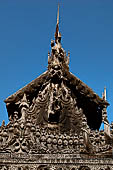 Myanmar - Mandalay, Shwenandaw Kyaung (the Golden Palace) a wonderful example of the Burmese unique teak architecture and wood-carving art. 